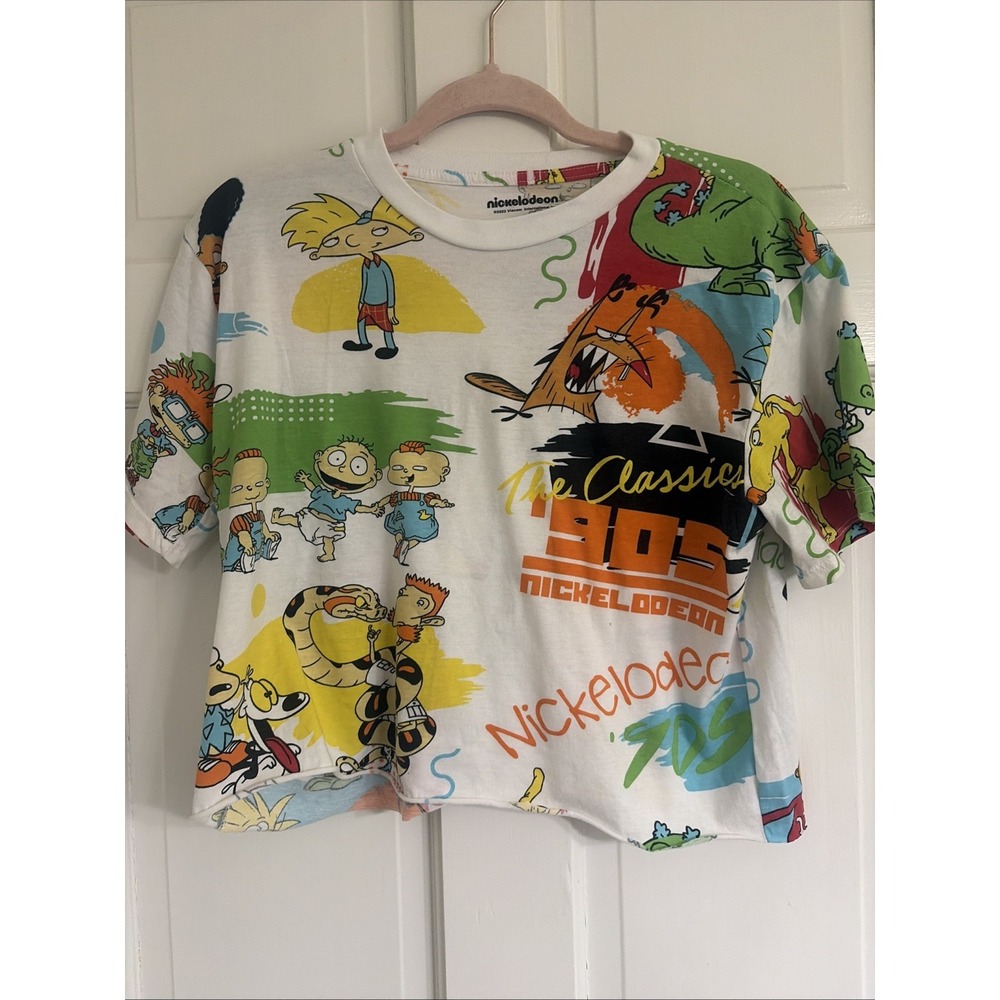 Nickelodeon Rugrats Crop Top Cropped T-Shirt Character Print Size L